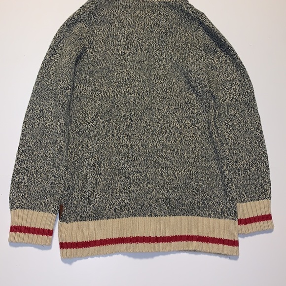Roots Canada Grey, Cream, and Red Cabin Sweater - Girl’s Size Large - Picture 5 of 7